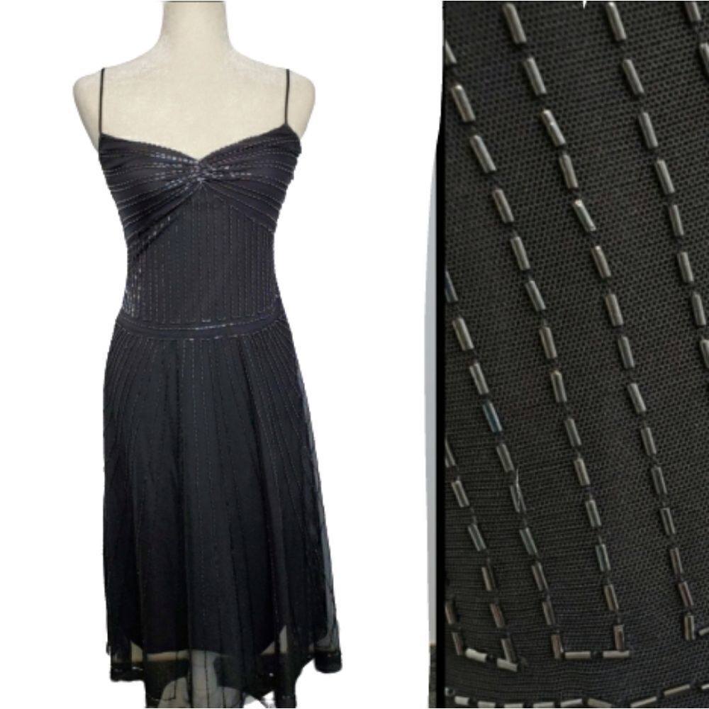 LAUNDRY SHELLI SEGAL beaded strapless dress